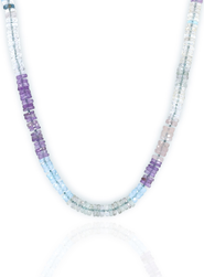 C. GRASSI Faceted Gemstone Necklace - Clear Quartz, Amethyst, Topaz, Beryl, Rose Quartz