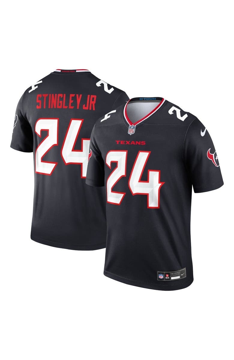 Nike Men's Nike Derek Stingley Jr. Navy Houston Texans Team Legend Player Performance Top, Alternate, color,
