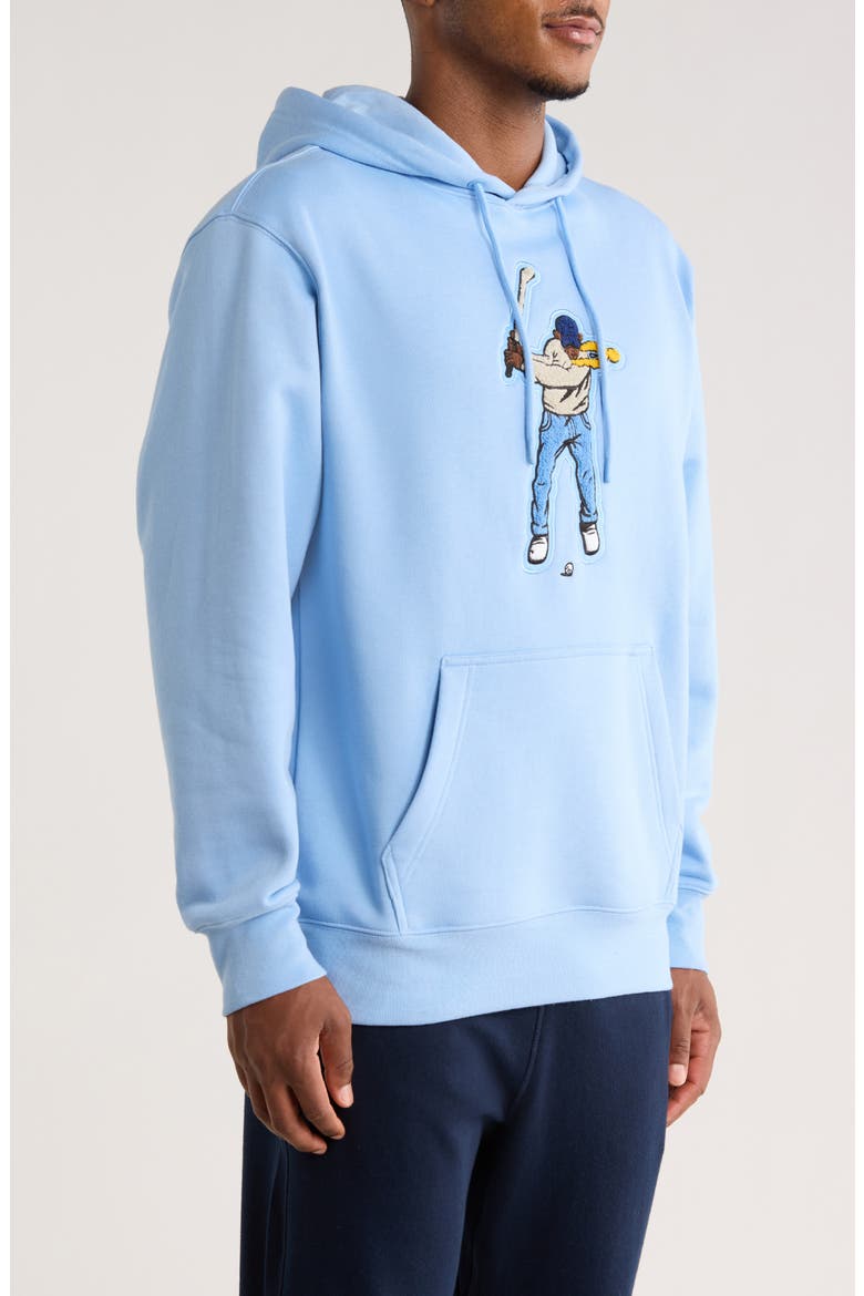 Swingman Core Fleece Hoodie, Alternate, color, POLARIS BLUE