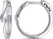 Julianna B. Spiral Channel Set Diamond Hoop Earrings 10k