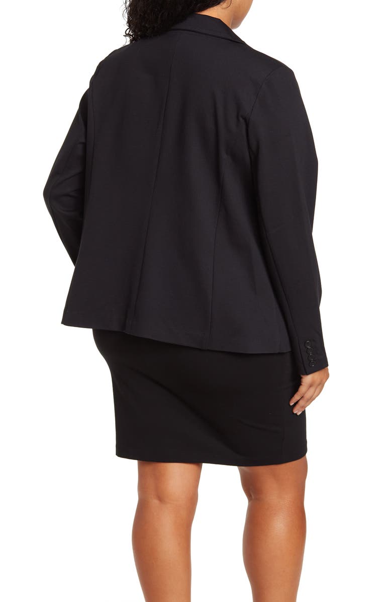 NORDSTROM RACK Essential Ponte Blazer, Alternate, color, Black