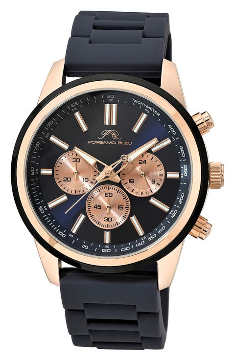 Logan Chronograph Silicone Strap Watch