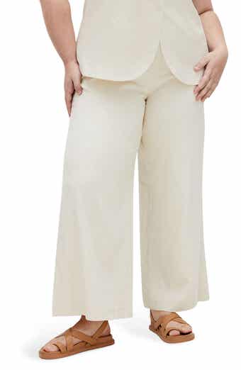 Viven Linen Blend Wide Leg Pants