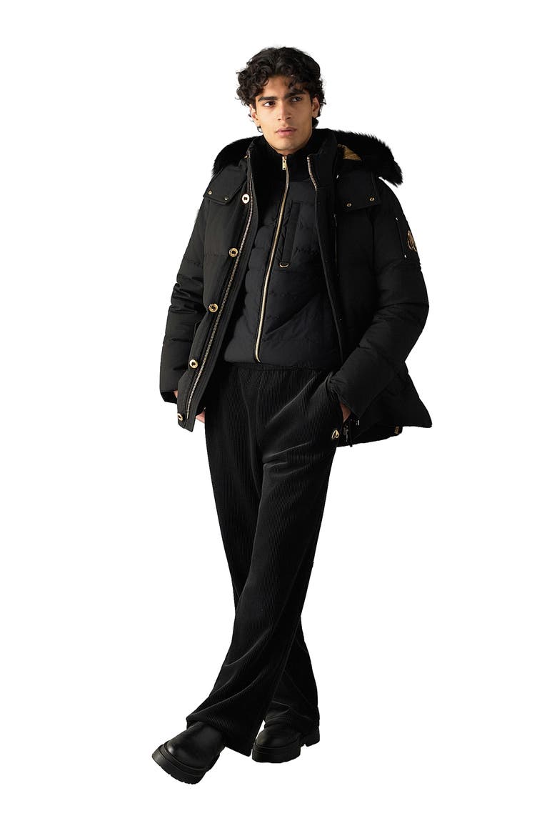 Original 3Q Down and Feather Fill Jacket, Alternate, color, BLK W/ BLK SH - 305