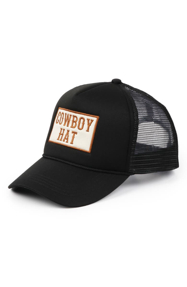 David & Young Cowboy Trucker Hat, Alternate, color, Black