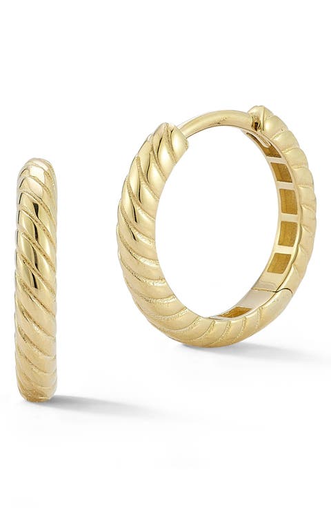 Textured Hoop Earrings