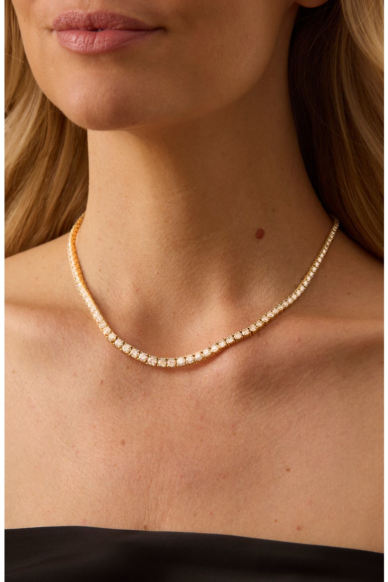 Isadora 18k Gold Eternity Necklace, Alternate, color, YELLOW GOLD