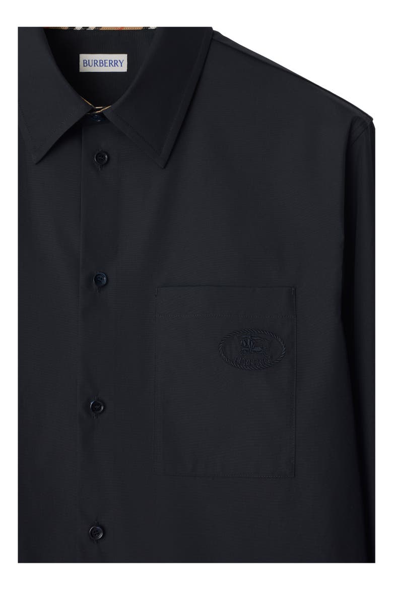 Cotton Poplin Shirt, Alternate, color, Navy