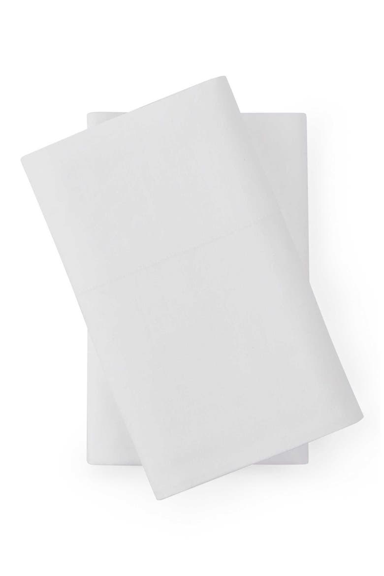 Hilfiger Essentials Cotton Pillowcases, Main, color, WHITE