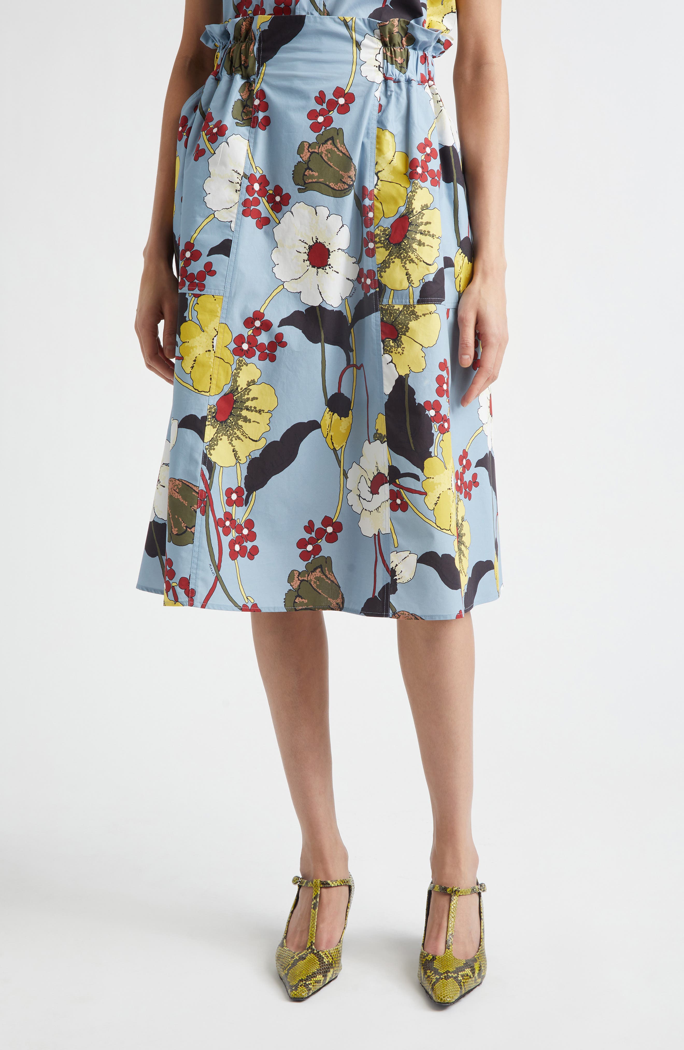 Flared Midi Skirt