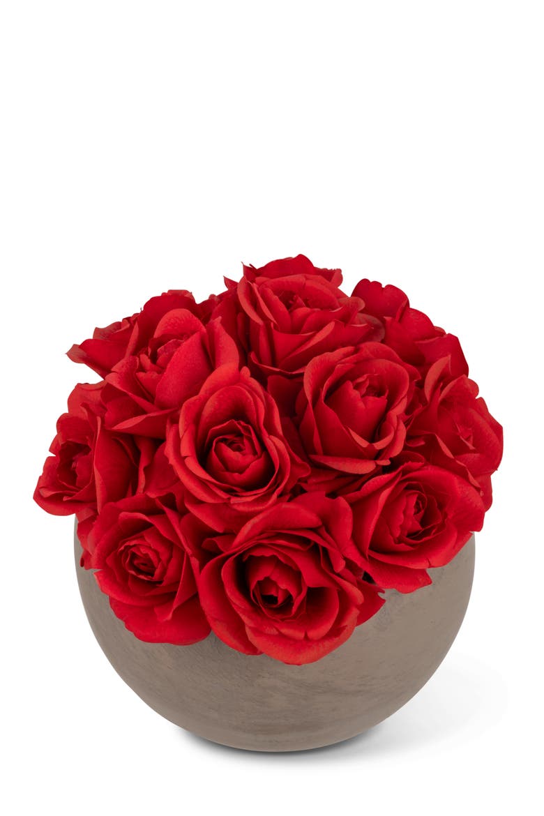 Sabine RealTouch Rose Arrangement, Alternate, color, Ruby