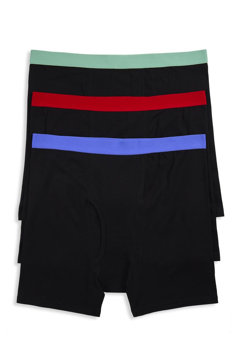 Harbor Bay by DXL Big
Tall 3-pk Boxer Briefs, Main, color, Black