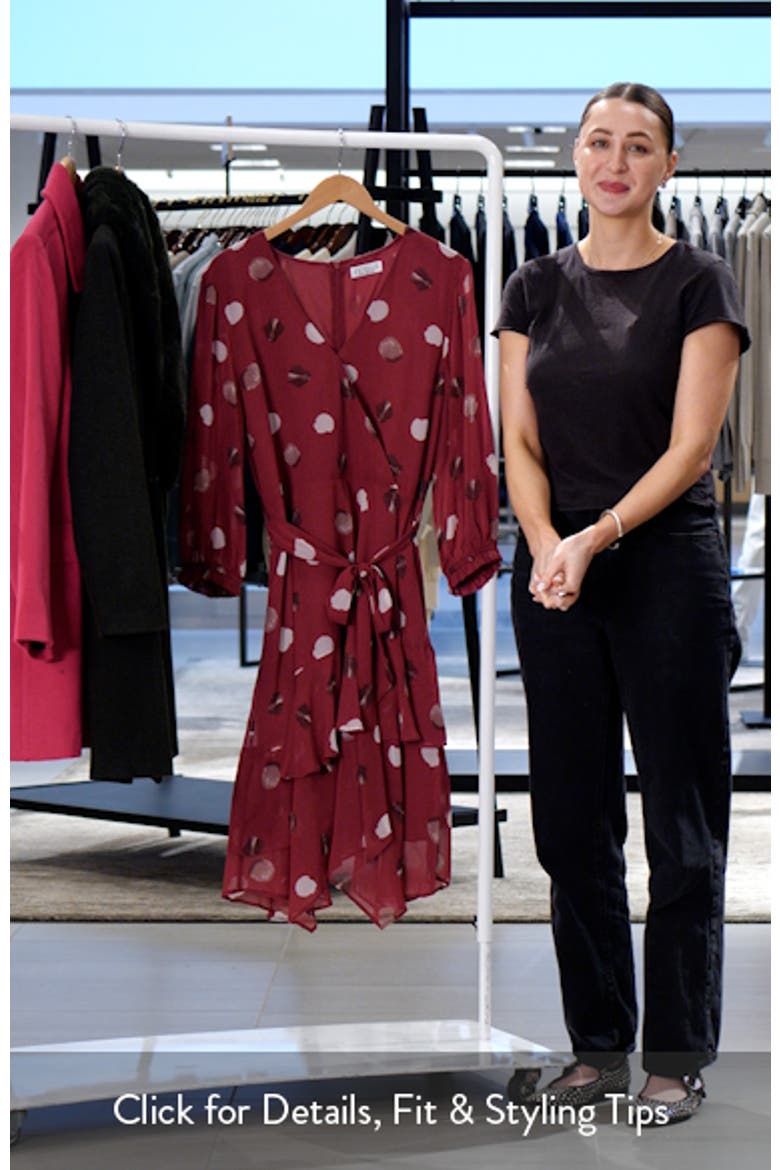 Begin Again Long Sleeve Faux Wrap Dress video