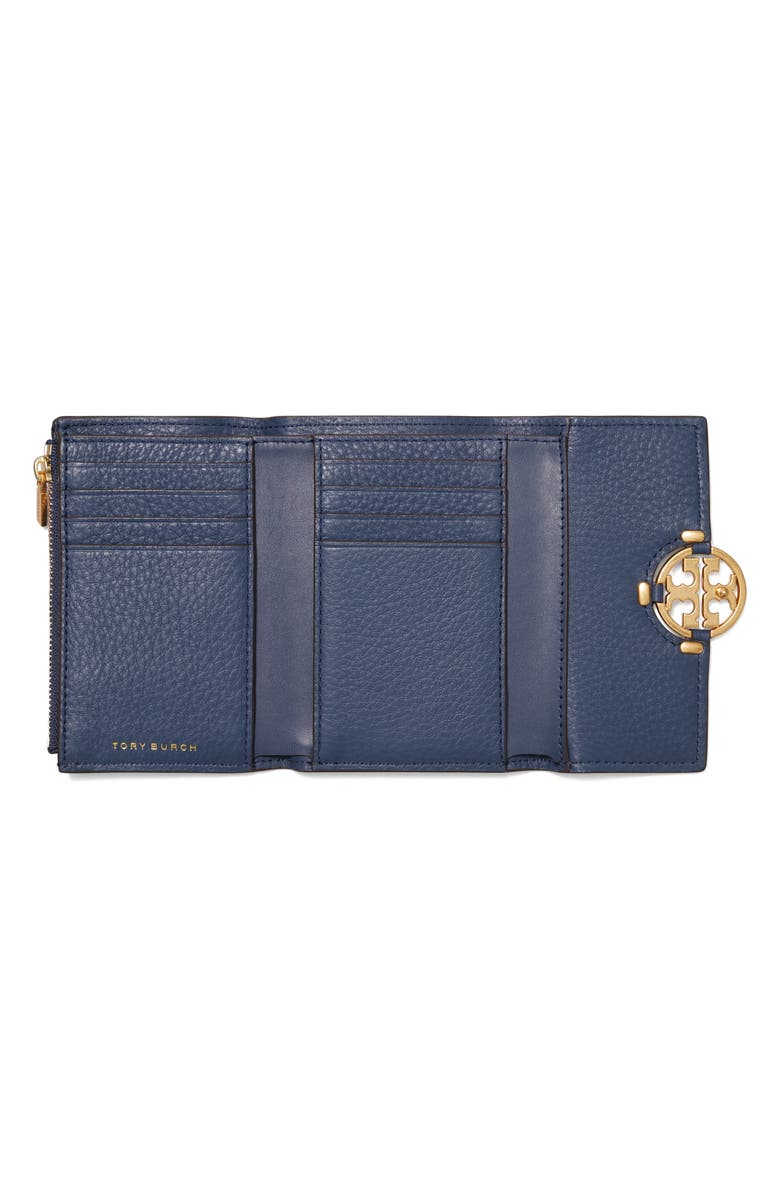 Tory Burch Miller Medium Trifold Leather Wallet, Alternate, color, 