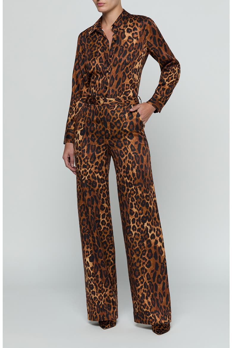 Livvy High Waist Wide Leg Pants, Alternate, color, TAN MULTI JAVAN LEOPARD