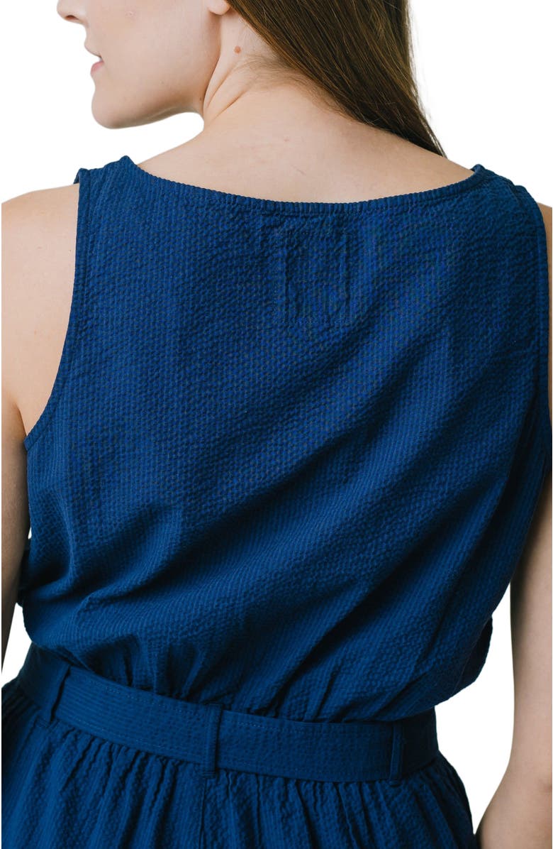 Hope
Henry Women
s Organic Seersucker Romper, Alternate, color, Navy Seersucker