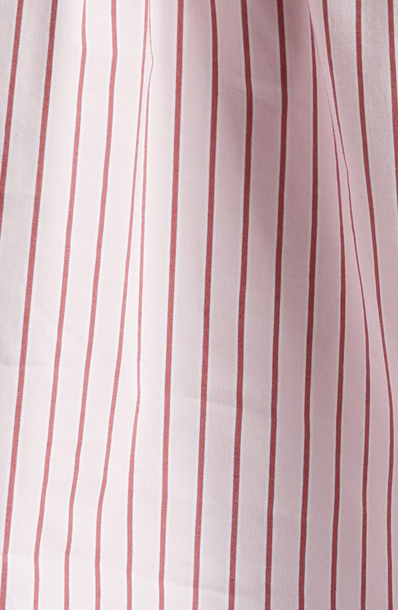Cinq à Sept Rose Stripe Beaded Flower Button-Up Shirt, Alternate, color, Cotton Candy/ Crimson Plum