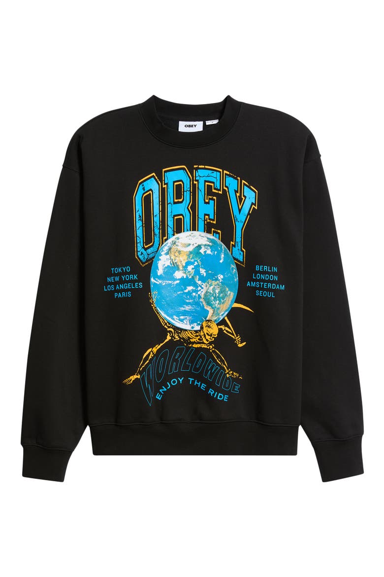 Enjoy the Ride Graphic Sweatshirt, Alternate, color, BLACK