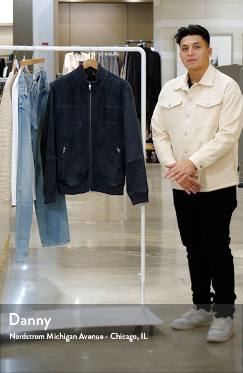Men's Peveril Suede Bomber Jacket, sales video thumbnail
