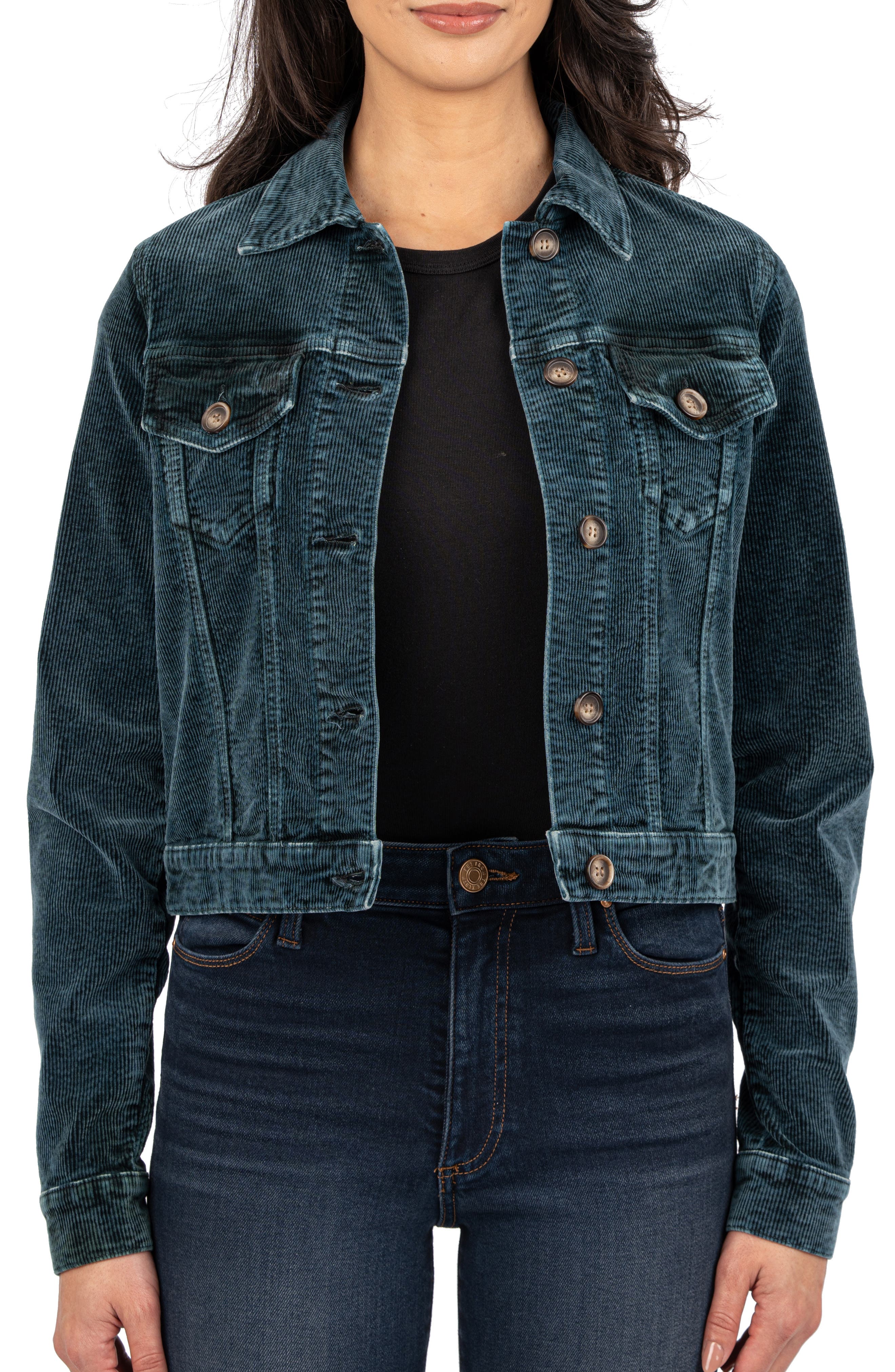 KUT from the Kloth Julie Corduroy Crop Jacket