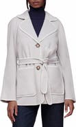 Bagatelle Contrast Stitch Belted Coat