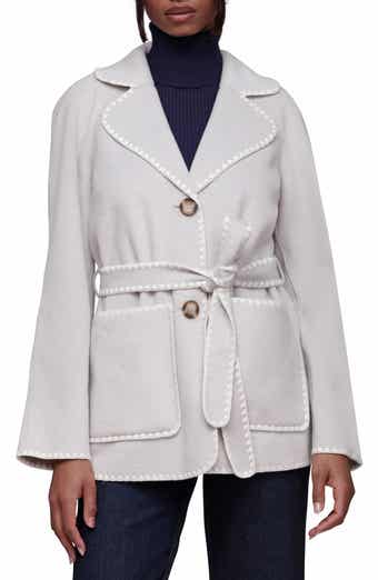 Bagatelle Contrast Stitch Belted Coat