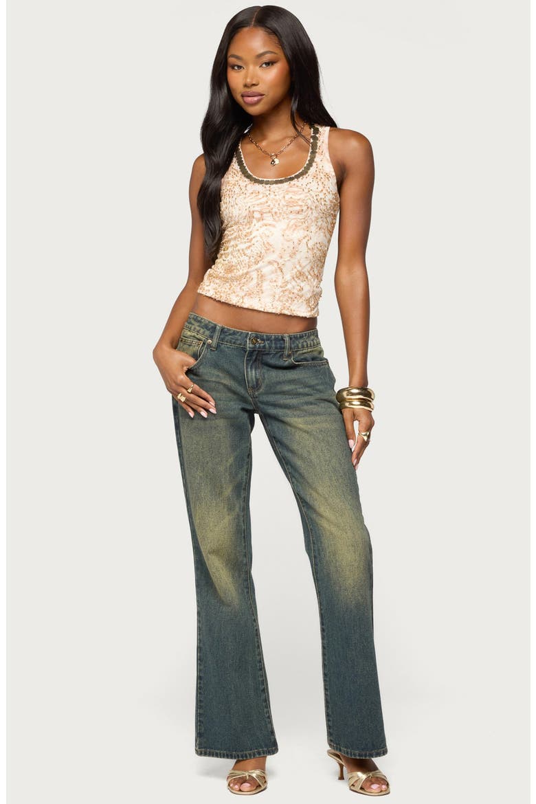 Prado Beaded Sequin Tank, Alternate, color, GOLD