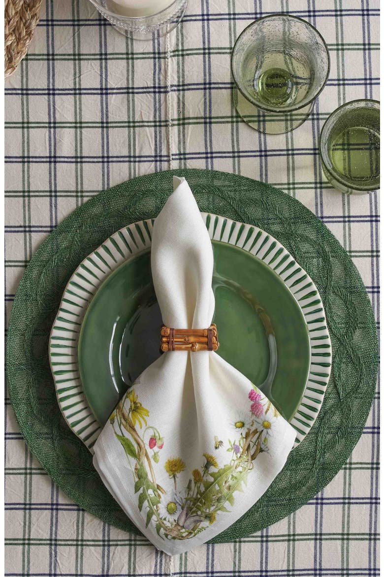 Sitio Stripe Salad Plate, Alternate, color, BASIL