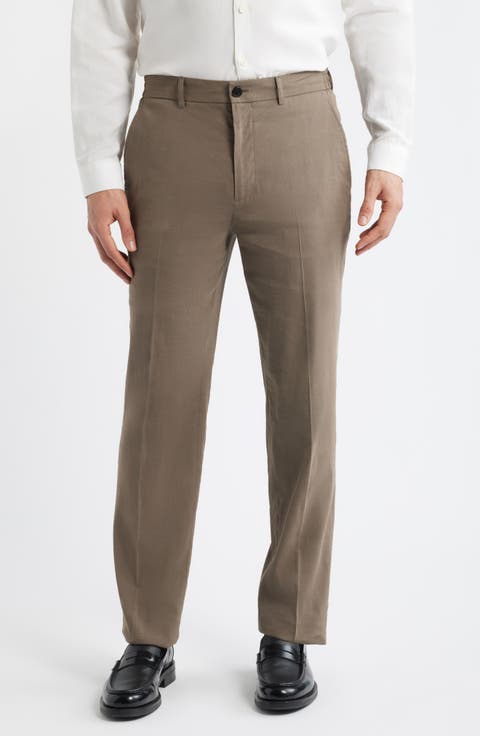 Stretch Linen Blend Pants