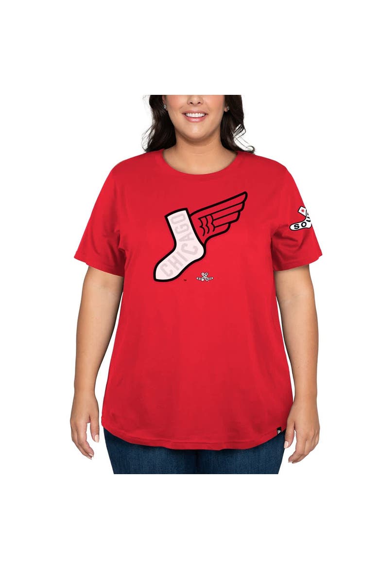Women's New Era  Black Chicago White Sox 2025 City Connect Plus Size T-Shirt, Alternate, color, Black