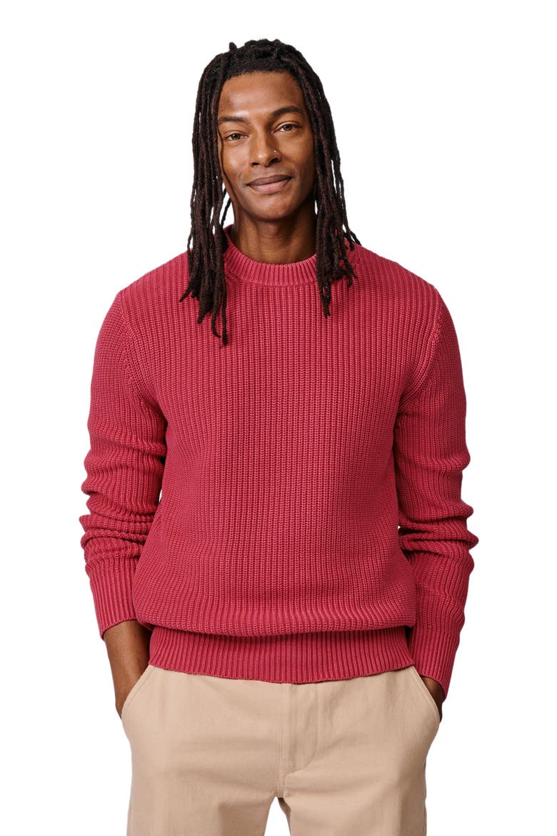 Martin Ribbed Crew Neck Sweater, Main, color, Pink