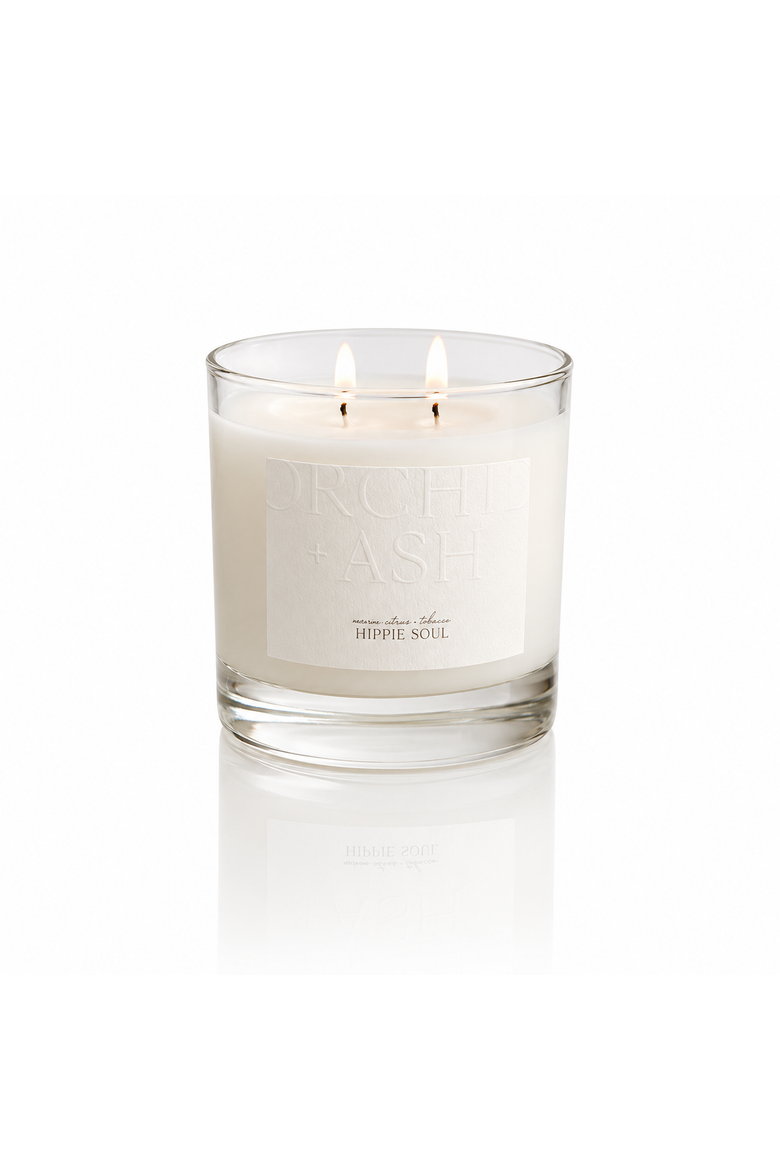 Hippie Soul Natural Candle - Warm Citrus + Tobacco, Main, color, None