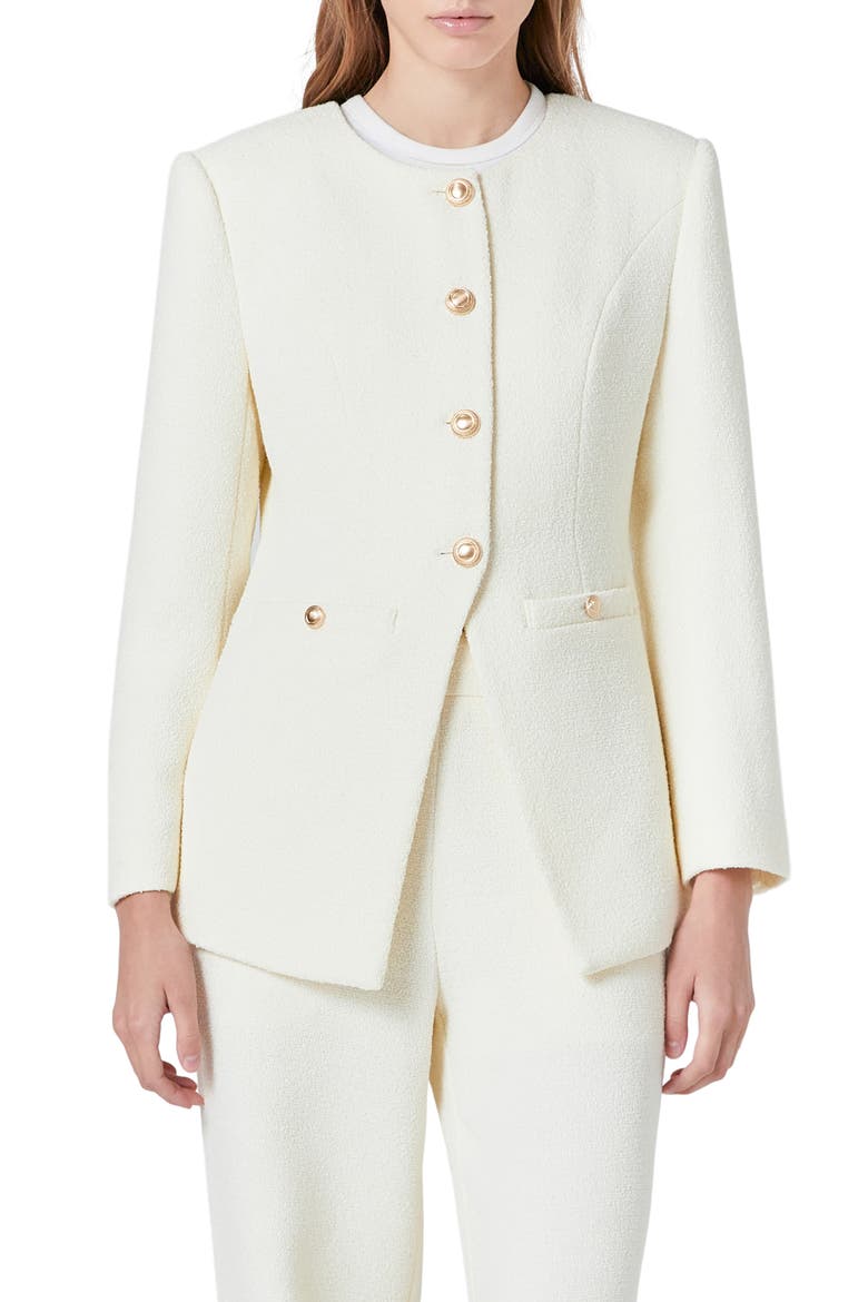 Tweed Jacket, Main, color, CREAM