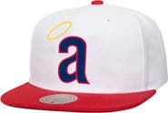 Mitchell & Ness Men's Mitchell & Ness White California Angels Cooperstown Collection Basic Flip Snapback Hat