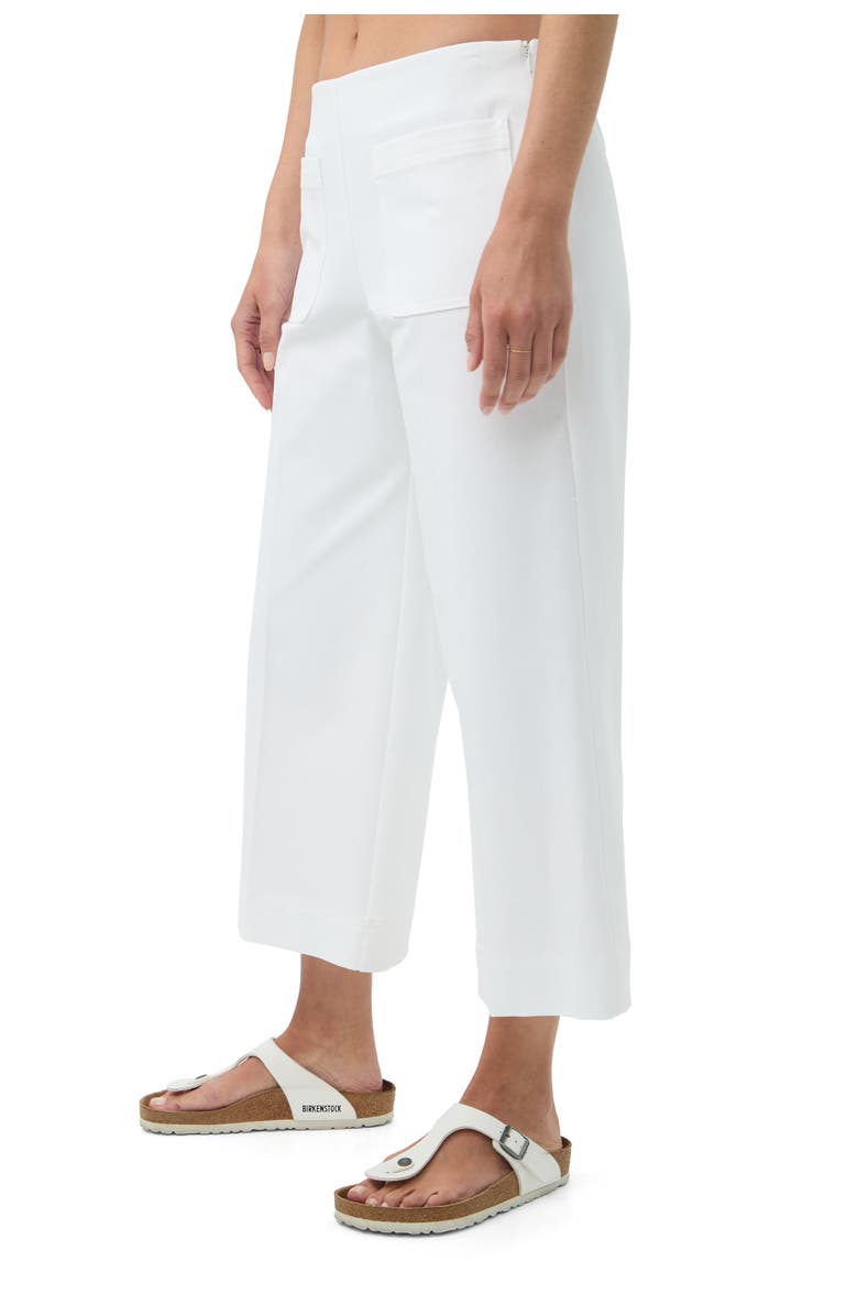 Trina Turk Fortunate Wide Leg Cropped Pant, Alternate, color, White