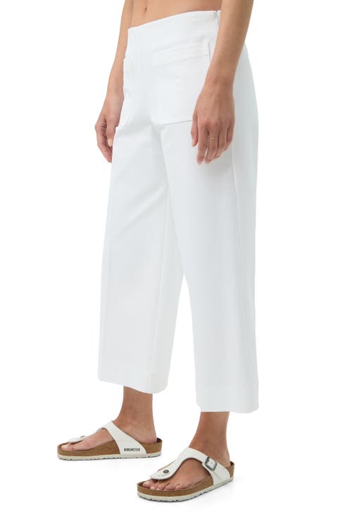 Shop Trina Turk Fortunate Wide Leg Cropped Pant In White