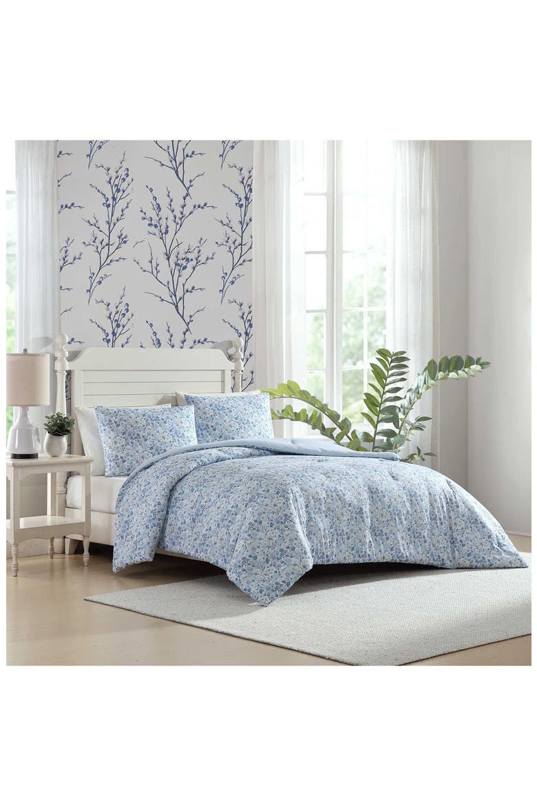 Quartet 3-Piece Comforter & Sham Set, Alternate, color, CASHMERE BLUE