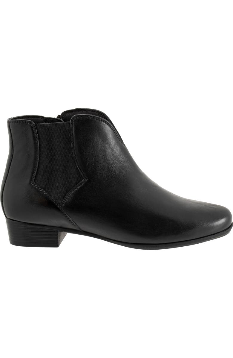 Trotters Monroe Side Zip Ankle Bootie, Alternate, color, Black