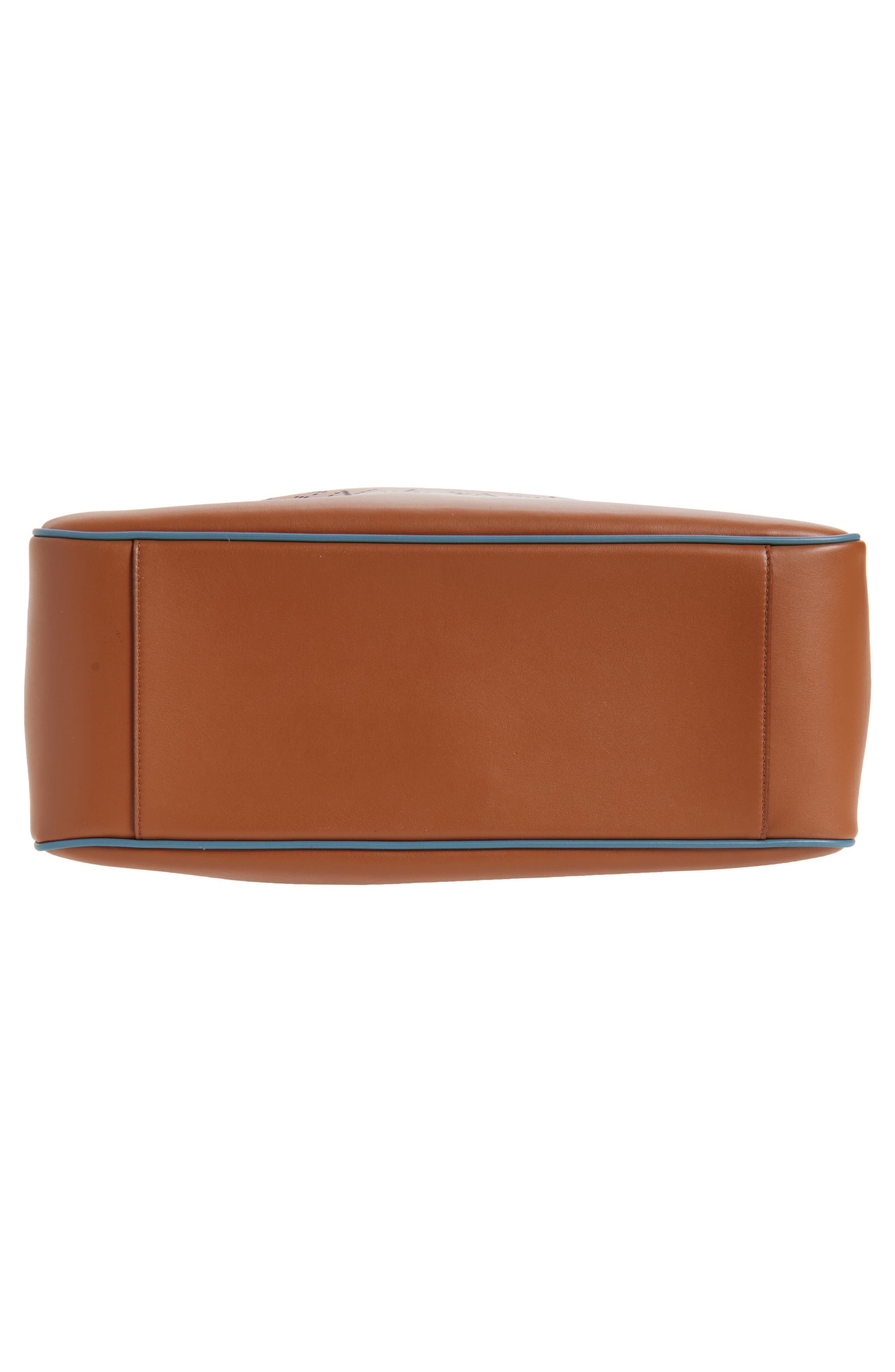 Stella McCartney Perforated Logo Faux Leather Tote, Alternate, color, Brandy