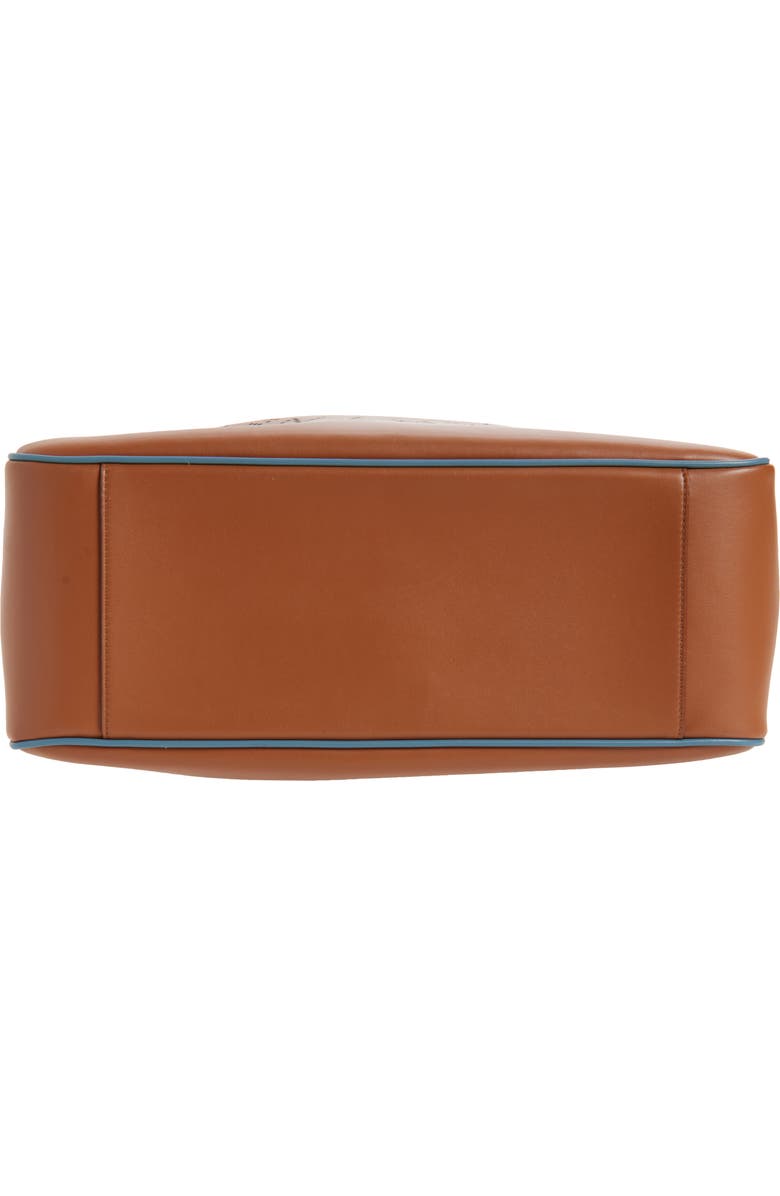 Stella McCartney Perforated Logo Faux Leather Tote, Alternate, color, Brandy