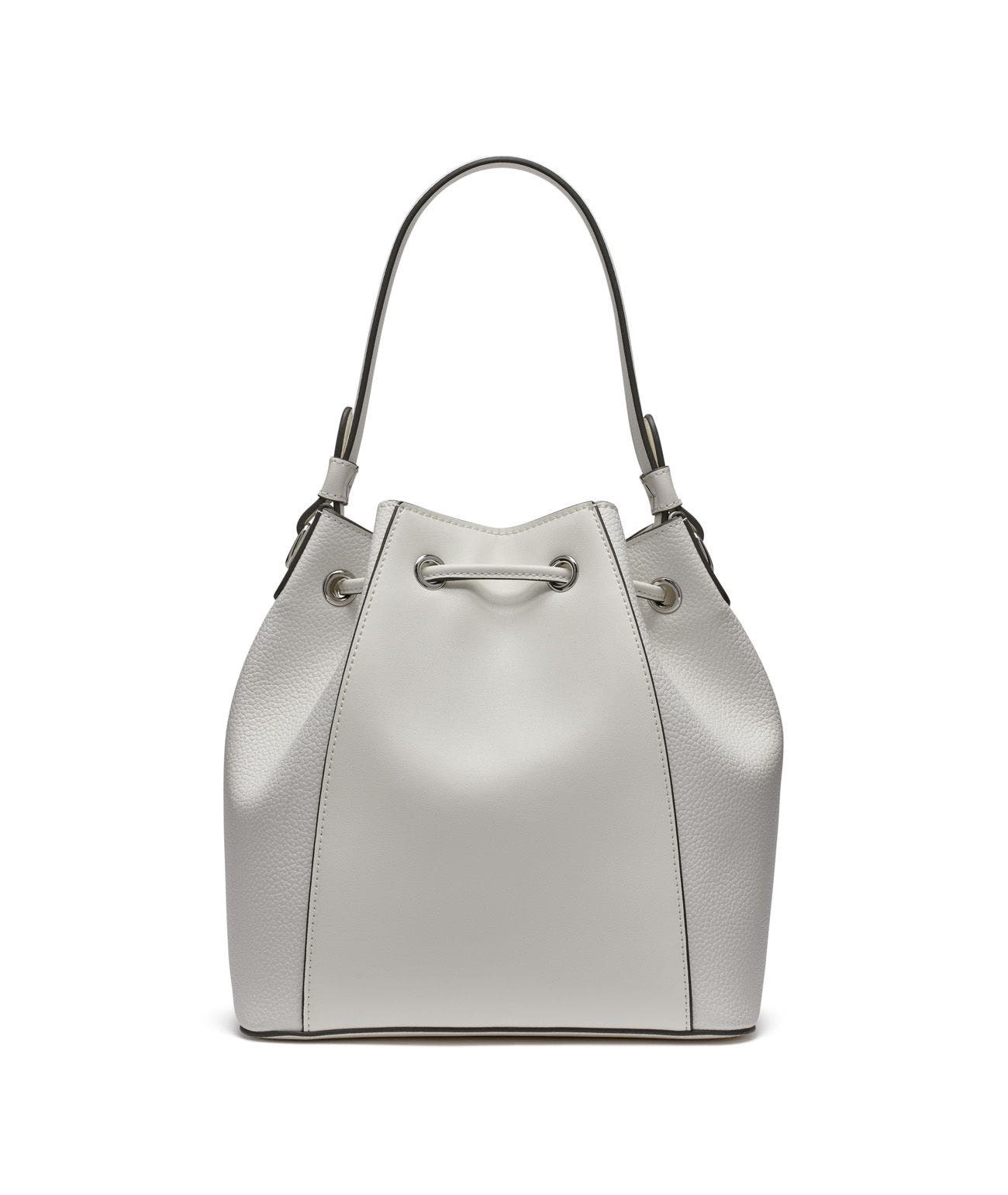 KARL LAGERFELD PARIS Adele Bucket, Alternate, color, White/Silver