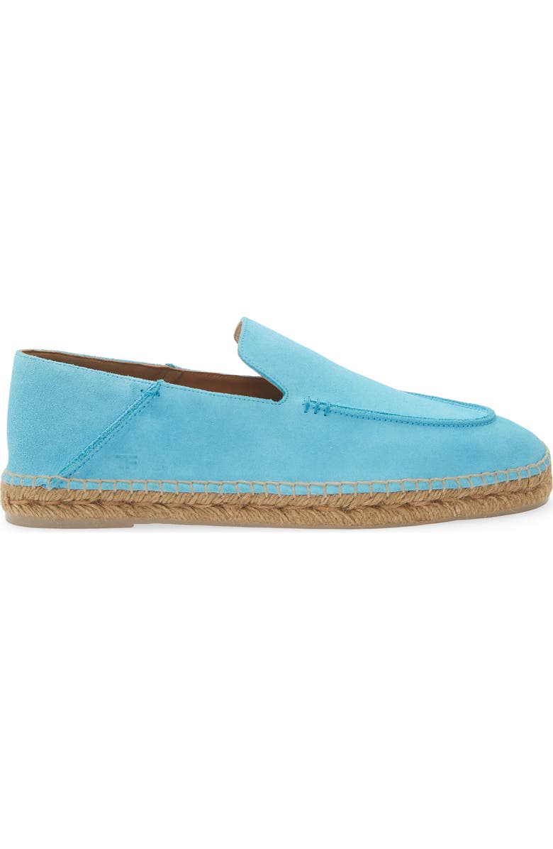 TOM FORD Finn Espadrille Loafer, Alternate, color, Aqua Blue/ Ecru
