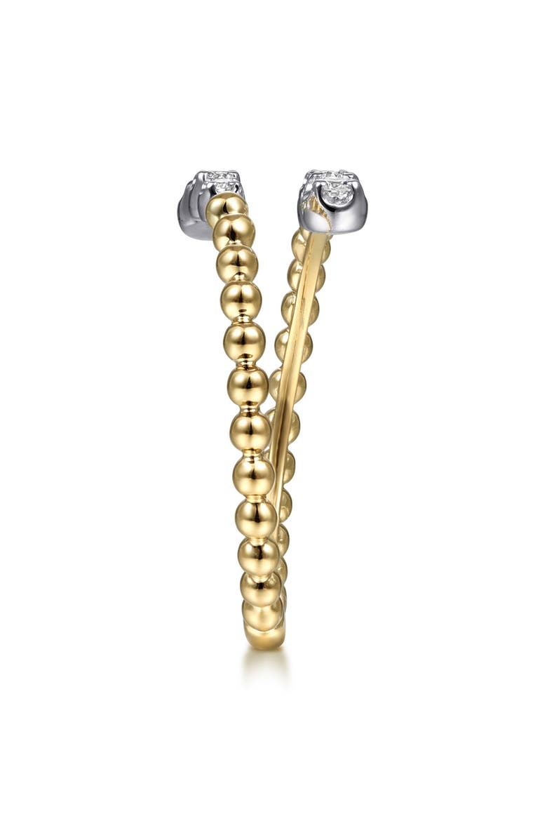Bujukan Two-Tone 14K Gold & Diamond Bypass Ring, Alternate, color, TWO TONE