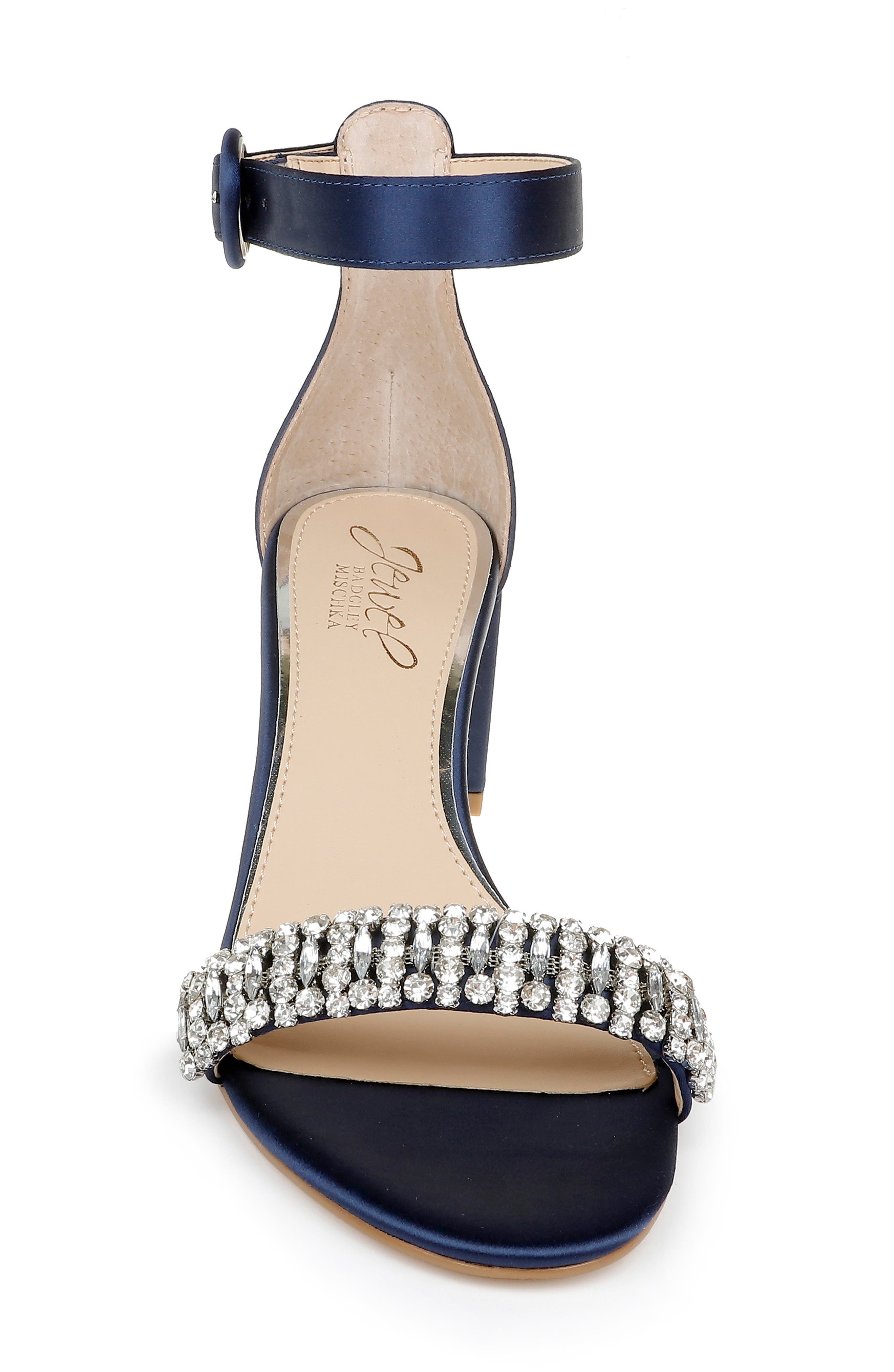 Jewel Badgley Mischka James Sandal, Alternate, color, Navy