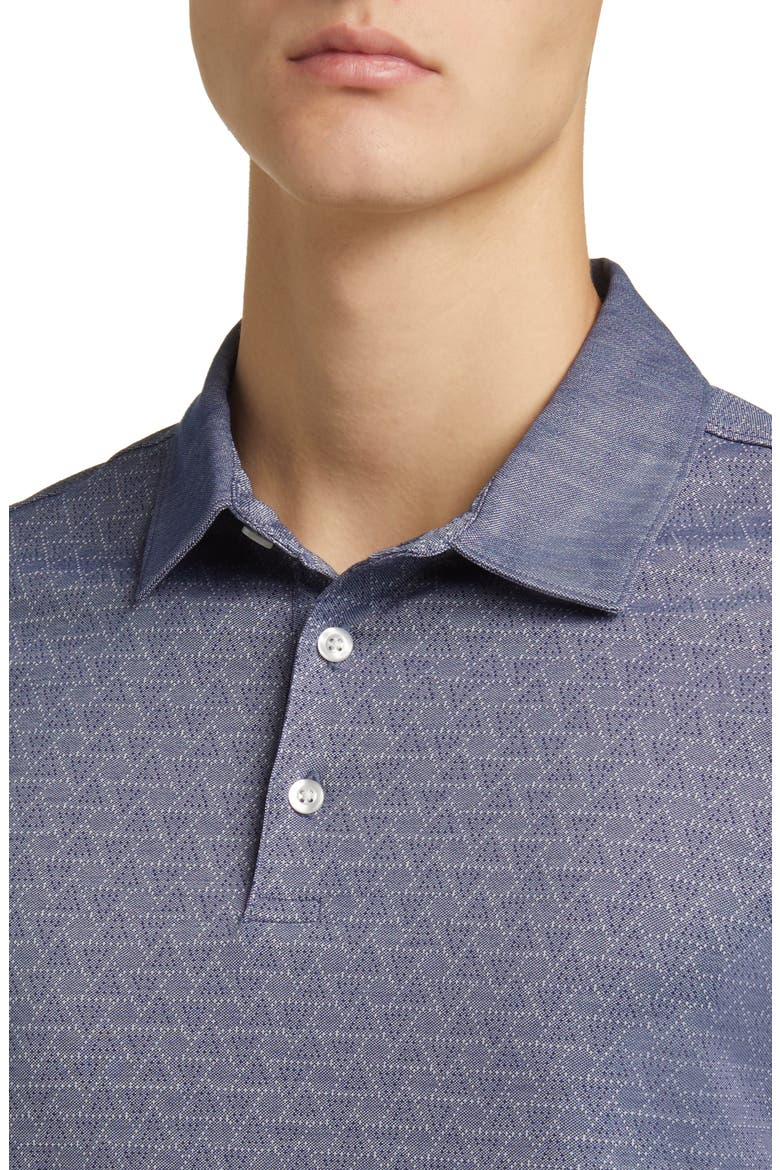 Cormack Geo Pattern Polo, Alternate, color, NAVY