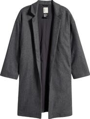 Vuori Soho Oversize Open Front Melton Overcoat