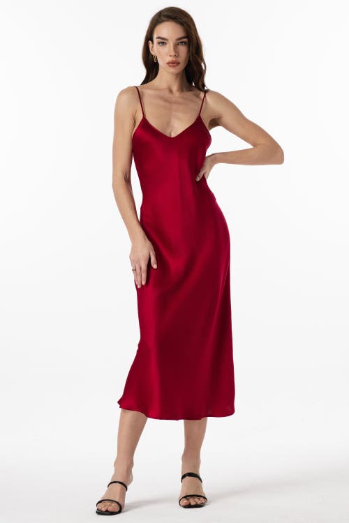 Silksilky Mulberry Silk Spaghetti Strap Long Nightgown