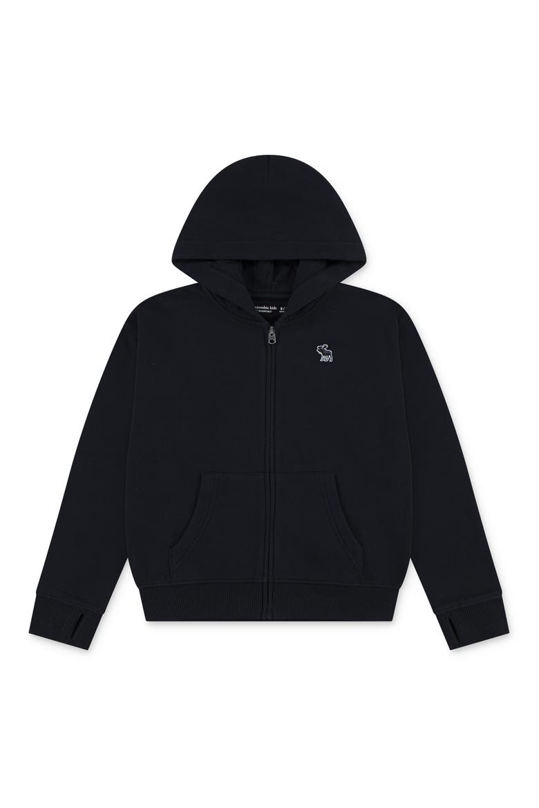 Kids' Essentials Fleece Zip-Up Hoodie, Main, color, ANTHRACITE
