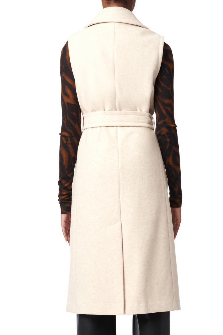 Belted Long Vest, Alternate, color, OATMEAL