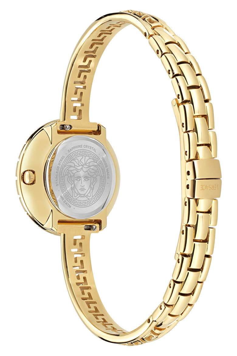 Greca Pendant Bracelet Watch, 28mm, Alternate, color, IP YELLOW GOLD